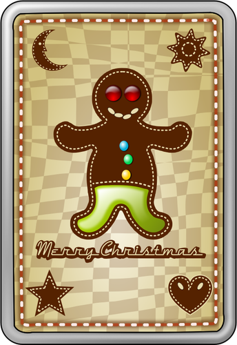Vektorový obrázek šťastný cookie vánoční přání