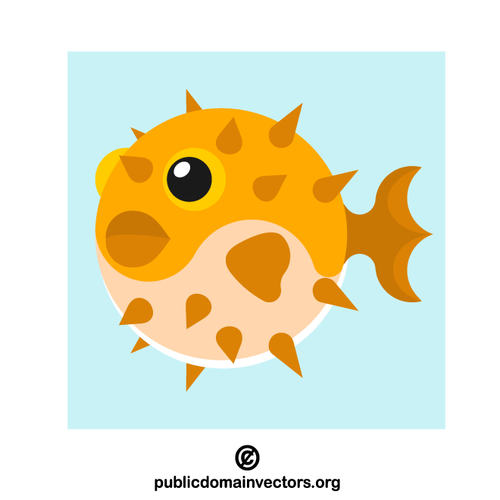 Vektor blowfish kuning
