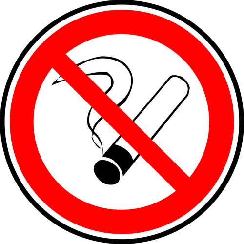 Geen verbod op roken vector afbeelding