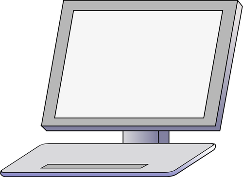 Ilustracja wektorowa z przodu komputera