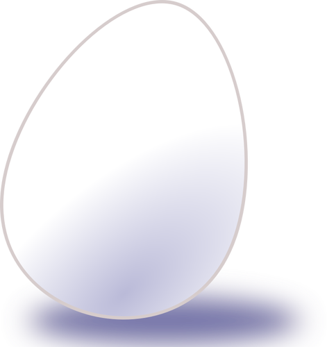 בתמונה וקטורית של ביצה לבן עם צל