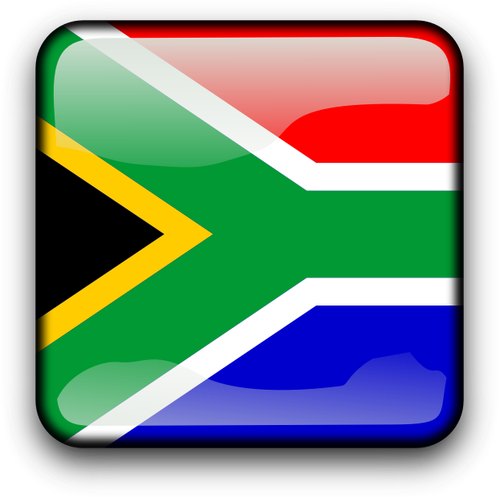 Image vectorielle du drapeau sud-africain carré brillant