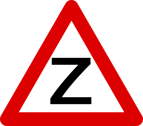 Vector drawing of traffic sign in triangle