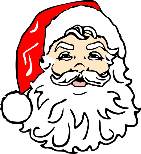 Père Noël avec image vectorielle barbe
