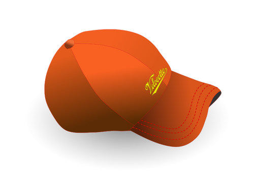 כובע בייסבול עם טקסט בתמונה וקטורית