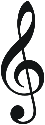 Diskant clefs vektor symbol