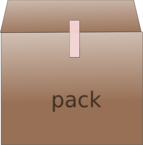 Vektorový obrázek balení karton