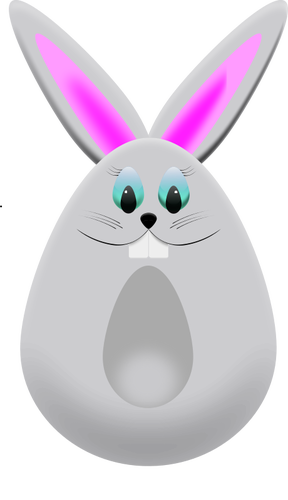 Easter egg bunny vector graphics
