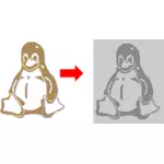 Пингвин учебник векторное изображение