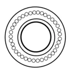 Icône de roue de Dharma