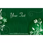 Green Floral Background with Text