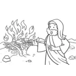Moses und der brennende Dornbusch