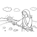 Moses in his rope