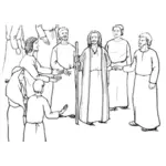 Ježíš se svými následovníky
