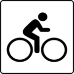 Vektör çizim özellikleri kullanılabilir işaret Bisiklet