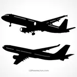 Silhouettes d'avion détaillée