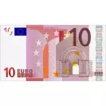 Immagine vettoriale della banconota in Euro 10