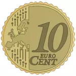 Vektorbild av 10 eurocent