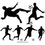 Fotball spiller silhuetter