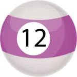 Fialový snooker koule 12
