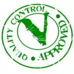 Image vectorielle de végétarien de contrôle de la qualité approuvé le timbre