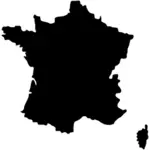 מפת צרפת ציור וקטורי