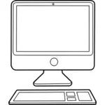 Contur desktop computer configurare vector imagine