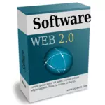 Web 2.0 software caja vector de la imagen
