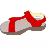 Prediseñadas sandalia rojo vector