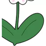 Vektorgrafiken von Daisy mit lange grüne Blätter
