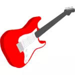 लाल इलेक्ट्रिक गिटार वेक्टर ग्राफिक्स