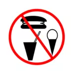 Kein Essen erlaubt Zeichen-Vektor-Bild