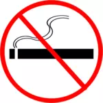 Vector miniatură a interzis ţigările etichetei