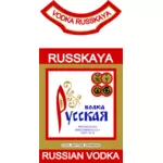Popisek vektor ruské vodky