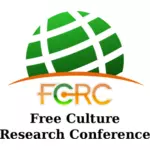 Wolna kultura badań konferencję logo ilustracji wektorowych