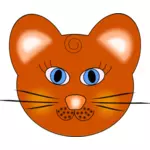 Cat kepala dengan mata biru vektor gambar
