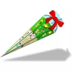 Graphiques vectoriels du cône de cadeau
