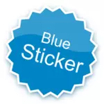 Blauwe sticker