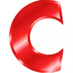Červené písmeno '' C''