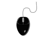 Vector illustration of black computer mouse 2