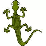Grønne gecko sett fra toppen vector illustrasjon