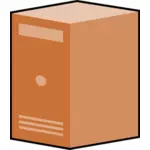 भूरे रंग कंप्यूटर बॉक्स वेक्टर क्लिप आर्ट
