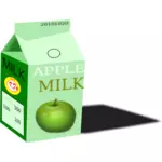 Vector miniaturi din carton de lapte apple