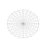 Symmetrische spider web vector illustraties