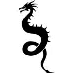 Dragon silhuett vektor image