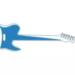 Grafis vektor biru gitar listrik