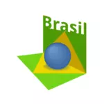 Brazil flag art 3D vector image