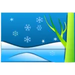 Winter landscape vector