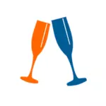 Champagner-Gläser-Vektor-Bild