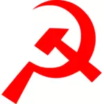 पतली हथौड़ा और सिकल वेक्टर छवि का साम्यवाद हस्ताक्षर